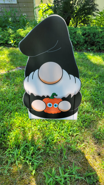Dark Gnome Yard Sign Pumpkin dgys24 hw24